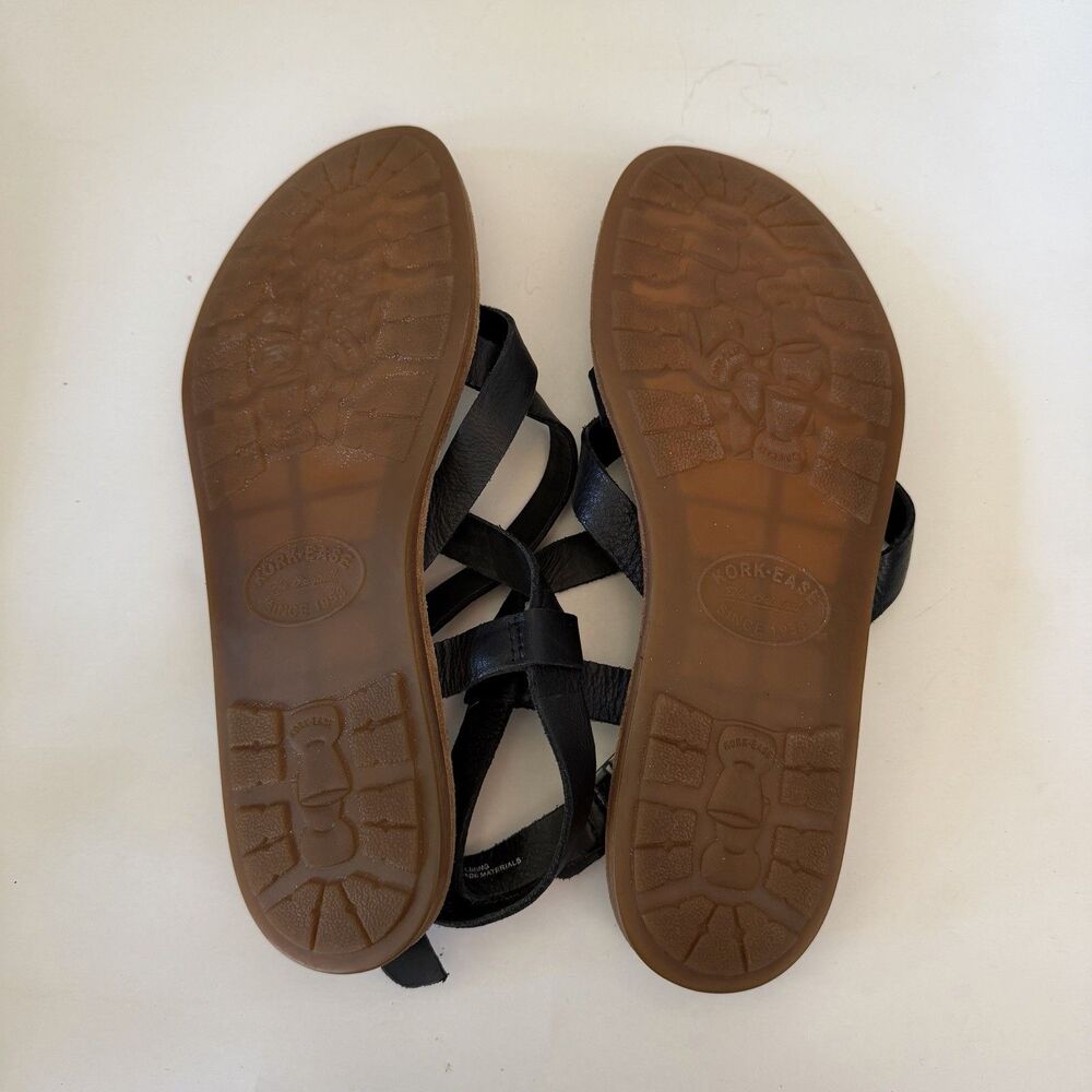 Kork Ease Yarbrough Sandals Womens Size 9 Tan Leather Strappy Comfort Flats - Picture 8 of 9